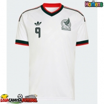 Camisa de Futebol México Raul Jimenez #9 Equipamento Secundário Mundo 2026 Manga Curta
